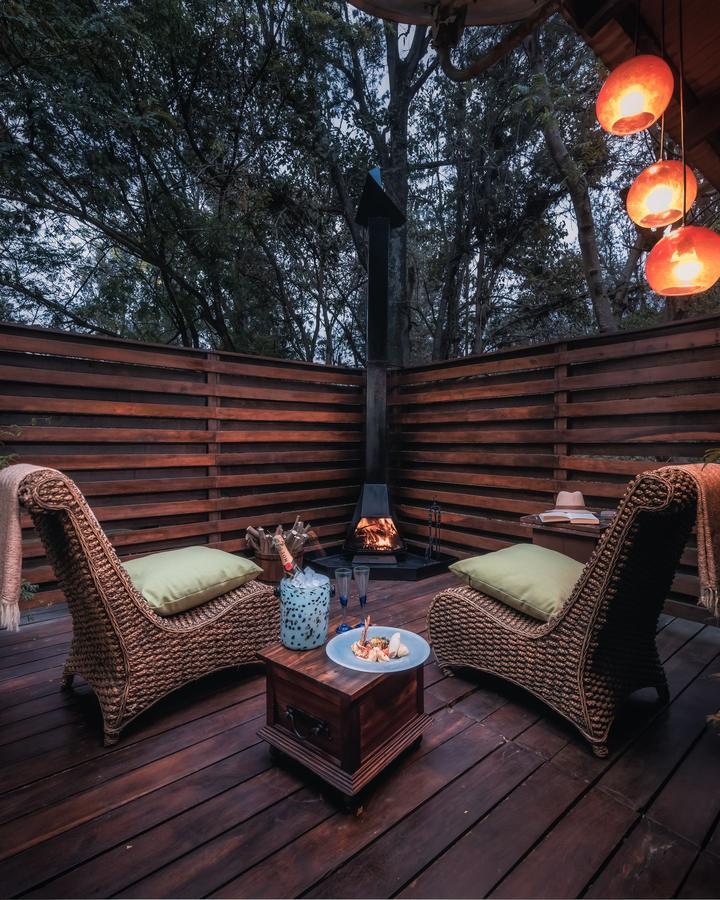 Lanterns over a private deck, Arusha
