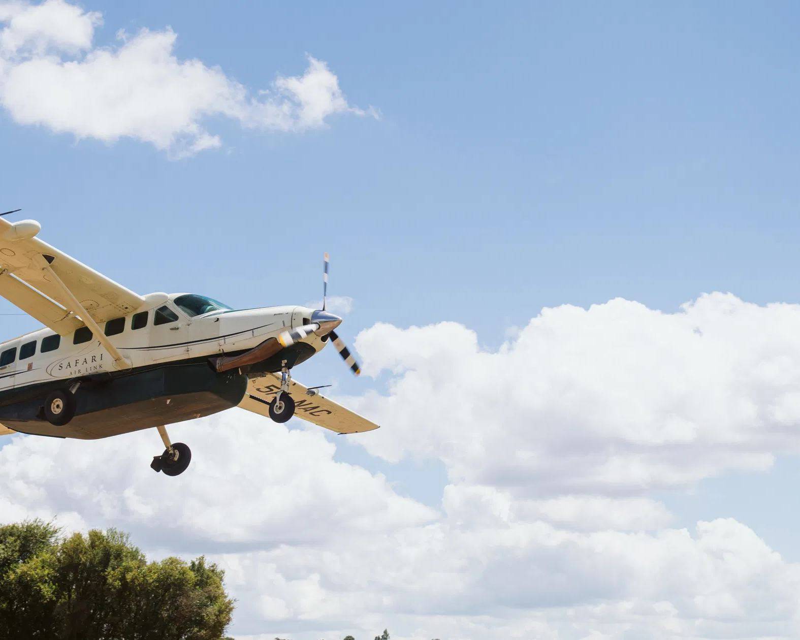 Bush plane above the Serengeti