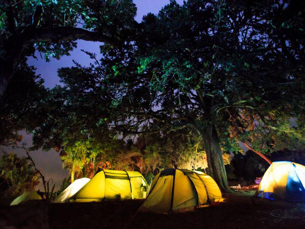 Camp after dark